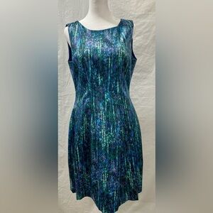 Zara Vibrant Blue and Green Maxi Dress